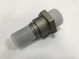 316 overlay PFA male connector for chemical tubing